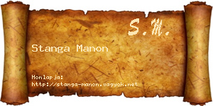 Stanga Manon névjegykártya